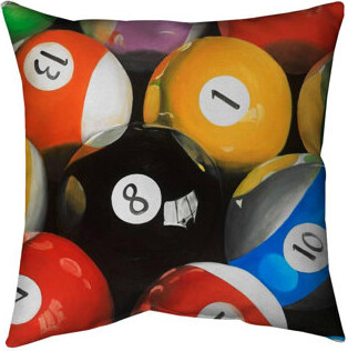 Begin Edition International Inc. Pool Balls Closeup - Hyperrealist Sports Poly Twill Throw