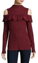 Thumbnail for your product : Red Haute Cold-Shoulder Mockneck Top
