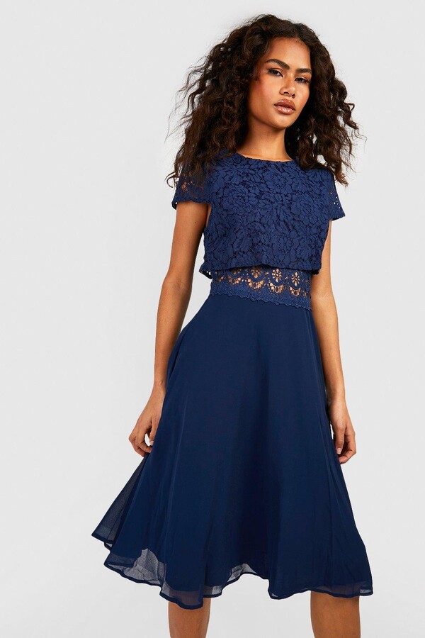 navy skater dress for wedding