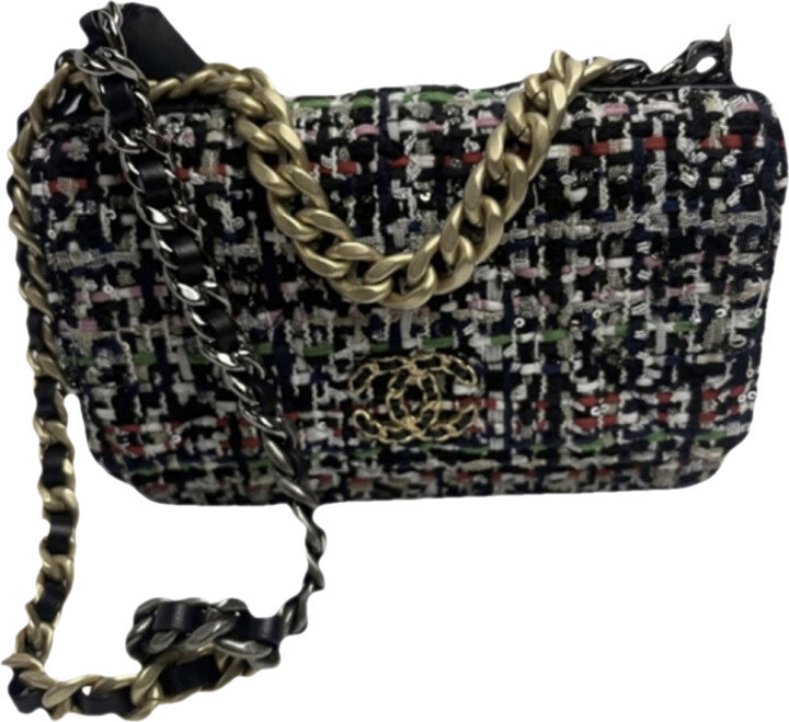 Chanel Wallet On Chain Timeless/Classique tweed crossbody bag ShopStyle