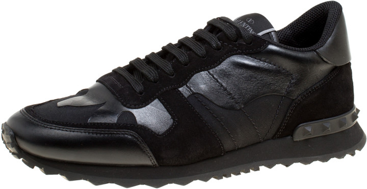 valentino black camo sneakers