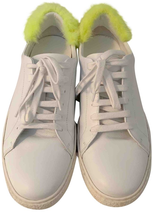 Anya Hindmarch White Leather Trainers 