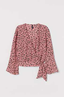 wrap front blouse h&m
