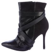 Thumbnail for your product : Alice + Olivia Embossed Suede Booties