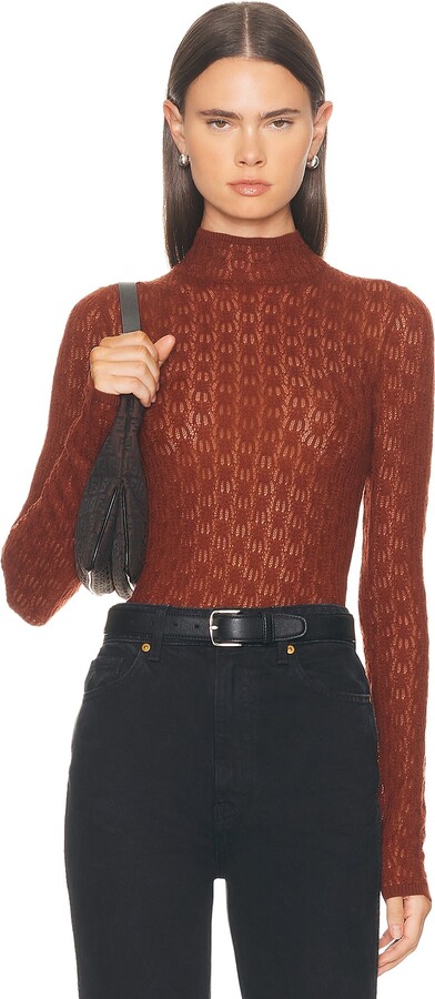 SABLYN Rhea Long Sleeve Top in Rust