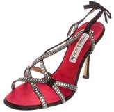 Thumbnail for your product : Christian Lacroix Jewel-Embellished Satin Sandals