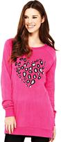Thumbnail for your product : Love Label Sequin Leopard Heart Sweat
