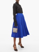 Thumbnail for your product : Rochas Pleated Silk-gazar Skirt - Blue