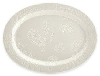 Bonjour Paisley Vine Oval Platter in Cream
