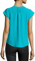 Thumbnail for your product : Joie V-Neck Button Top, Peacock