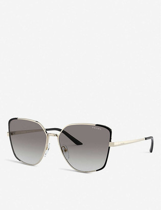 Prada PR 60XS 07B4K0 metal and mirror-coated square sunglasses