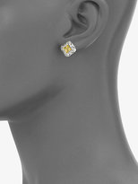 Thumbnail for your product : Judith Ripka Estate Canary Crystal & Sterling Silver Stud Earrings