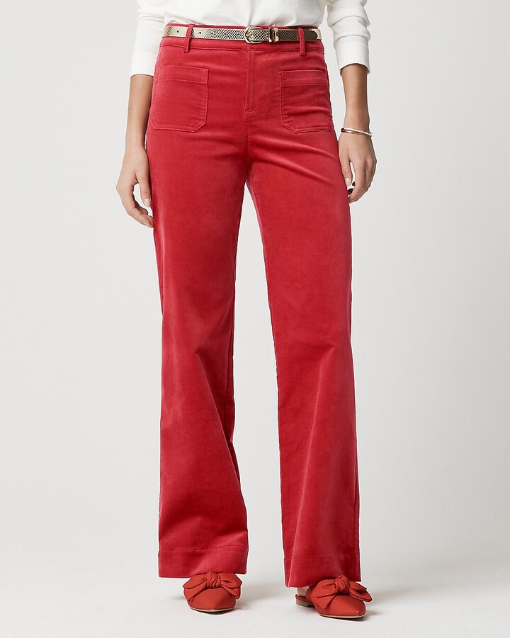 J.Crew Factory Velvet Lizzie patch-pocket pant