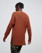 Thumbnail for your product : ASOS Design Oversized Textured Jumper In Tan