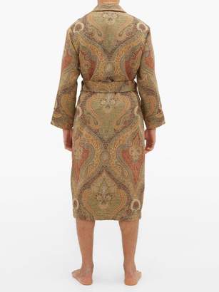Emma Willis Antique Paisley Wool-jacquard Robe - Multi
