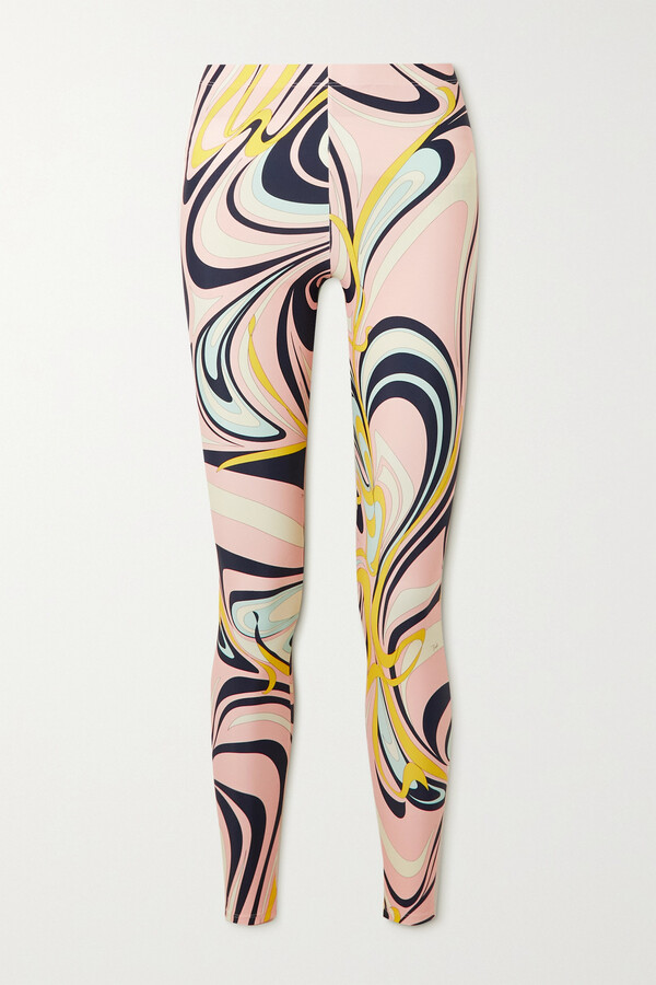 Pucci Printed Stretch Leggings - Pink - ShopStyle