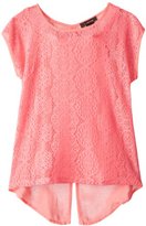 Thumbnail for your product : My Michelle Girls 7-16 Lace Front High-Low Top