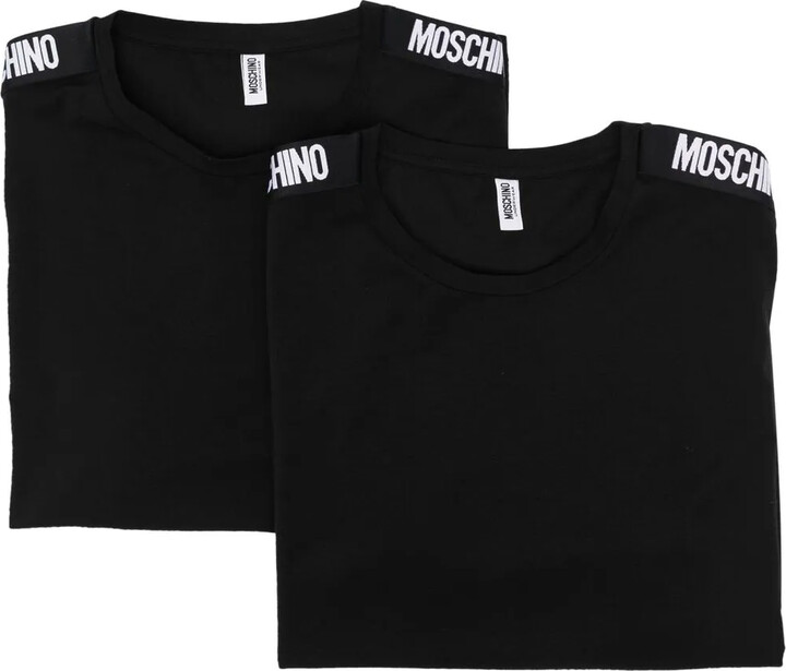 Moschino logo-tape crew-neck T-shirt