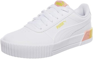 Puma Carina Summer Fade JR Sneaker White White-Sun Kissed Coral 4.5 UK -  ShopStyle Girls' Shoes