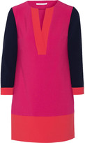 Thumbnail for your product : Diane von Furstenberg Millie color-block stretch-crepe mini dress