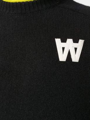 Wood Wood logo patch knitted sweater