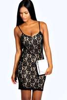 Thumbnail for your product : boohoo Louise Strappy Lace Bodycon Dress