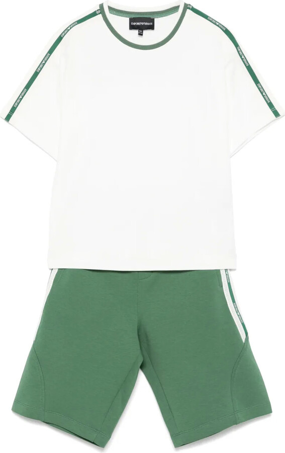 Emporio Armani Kids Stripe-Detail Short Set