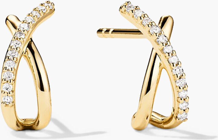 Mejuri Pavé Diamond X Stud Earrings