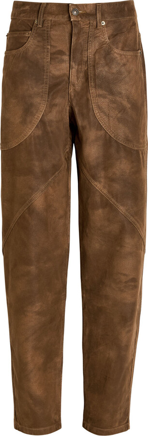 Etoile Isabel Marant Kelvina Panelled Barrel-leg Faux Leather Trousers