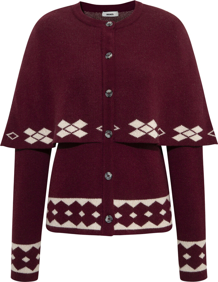 SIEDRÉS Detailed Wool-Blend Cardigan