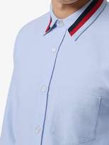 Thumbnail for your product : Burberry Knitted Detail Cotton Oxford Shirt