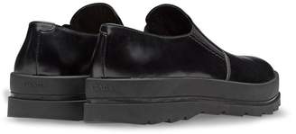 Prada slip-on sawtooth sole shoes