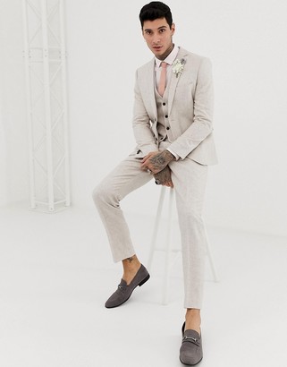 Harry Brown wedding wool blend slim fit summer tweed suit pants