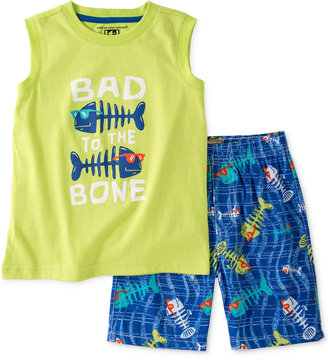 Kids Headquarters Little Boys' 2-Piece Bad To The Bone Tank & Swim Shorts