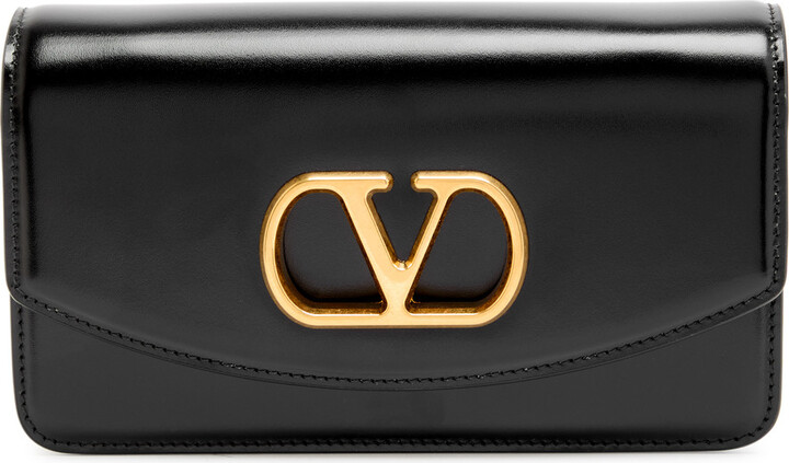 Valentino Garavani Vain Small Leather Clutch