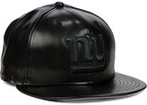 Thumbnail for your product : New Era New York Giants Faux-Leather Black on Black 9FIFTY Snapback Cap