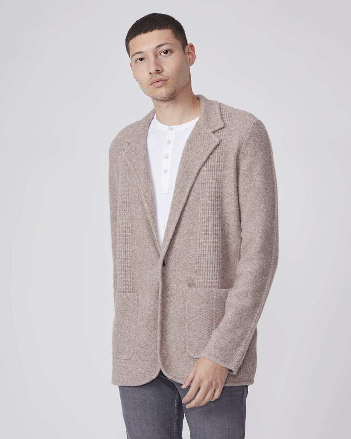 mens knit sweater blazer