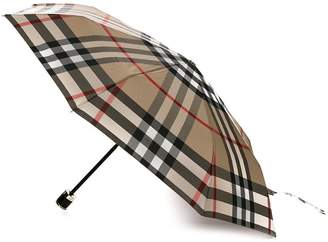 Burberry check folding umbrella