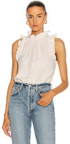 Thumbnail for your product : Frame Flounce Sleeveless Top in White