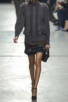 Thumbnail for your product : Christopher Kane Silk-trimmed cashmere turtleneck sweater