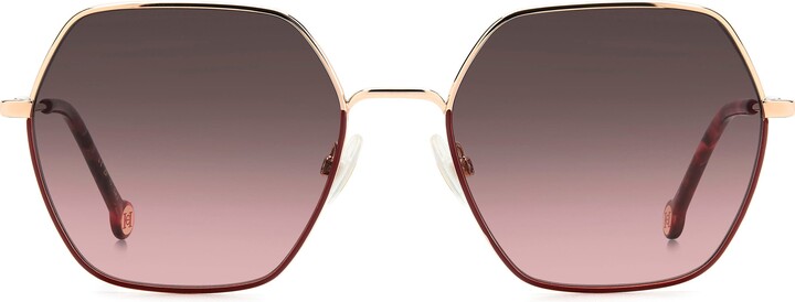 Carolina Herrera 55mm Gradient Geometric Sunglasses