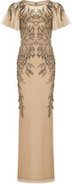 Thumbnail for your product : Adrianna Papell Beaded Long Dress With Sleeve