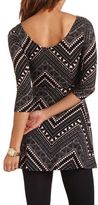 Thumbnail for your product : Charlotte Russe Tribal Print Skater Dress