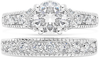 Sterling Forever Sterling Silver CZ Brilliant Ring & Band