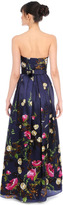 Thumbnail for your product : Kay Unger New York Blooming Garden Ball Gown in Navy Multi