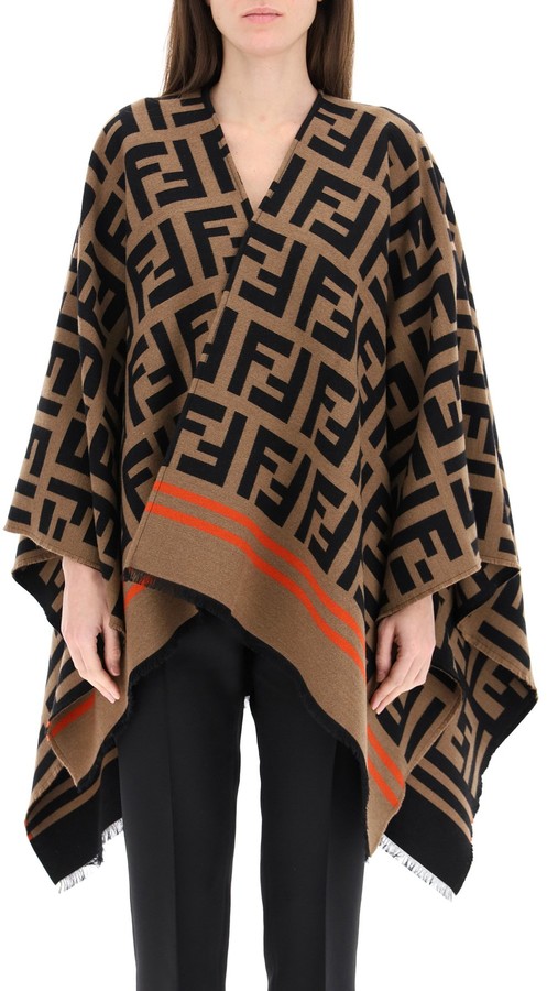 Fendi FF Motif Poncho - ShopStyle Sweaters