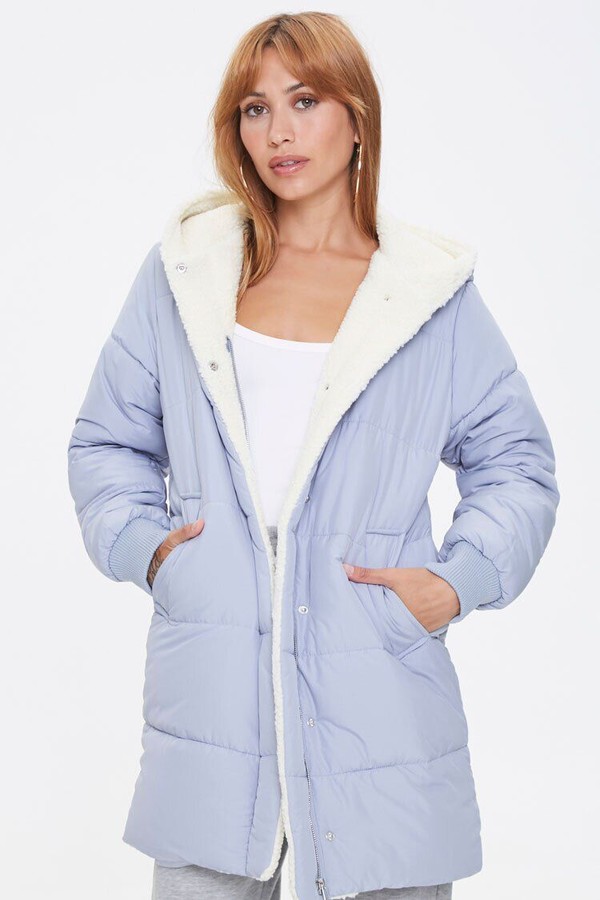 Forever 21 Faux ShearlingLined Puffer Jacket ShopStyle