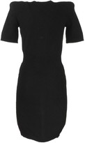 Thumbnail for your product : Balmain Short Black Knit Dress With Gold-tone Zip Closure