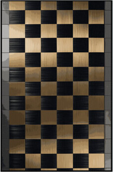 Latitude Run Machine Washable Checkered Black Area Rug