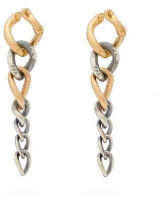 hum Diamond, 18kt Gold & Sterling-silver Drop Earrings - Silver Gold